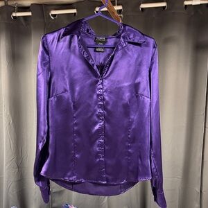 George Satiny Purple Blouse
